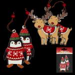 Набор ErichKrause Decor 2 украшения Веселого Рождества 7.5см, дерево