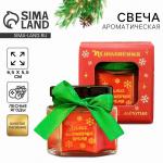 Ароматическая свеча новогодняя в банке «Зима - волшебное время», лесные ягоды, 5.5?6.5 см