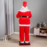 Дед Мороз "С украшением на колпаке" реакция на движение, танцует, 180 см, красный