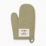 Варежка Этель «HOME», цвет зелёный, 26?16 см, 50%хл, 50%лен