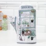 Варежка-прихватка «Ботанический сад» 20?28 см, саржа, 100% хлопок, ватин 250 г/м?