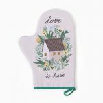 Варежка-прихватка «Доляна. Милый дом», 20?28 см, 35% хлопок, 65% п/э, ватин 250 г/м?