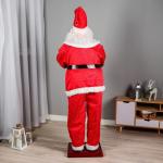 Дед Мороз "С саксофоном" реакция на движение, танцует, 180 см, красный