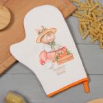 Варежка-прихватка «Этель. Кролики», 20?28 см, саржа, 100% х/л, ватин 250 г/м?