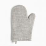 Варежка - прихватка «Доляна. Душевная кухня», 20?28 см, 50% хлопок, 50% п/э, рогожка 158 г/м?