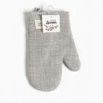 Варежка - прихватка «Доляна. Душевная кухня», 20?28 см, 50% хлопок, 50% п/э, рогожка 158 г/м?