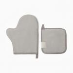 Кухонный набор «Этель» Kitchen light gray, светло-серый: прихватка, варежка-прихватка