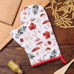 Варежка-прихватка «Доляна. Грибы», 20?28 см, 35% хлопок, 65% п/э, ватин 250 г/м?