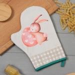 Варежка-прихватка «Этель. Пасхальный кролик», 20?28 см, саржа, 100% х/л, ватин 250 г/м?