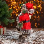 Дед Мороз под ёлку «Зимнее волшебство. Новогодняя игрушка в красной шубке с лыжами», 30 см