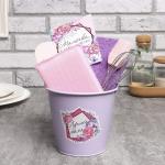 Кухонный набор «Доляна» Sweet home: полотенце, кухонная лопатка, кисть, венчик, губка