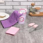 Кухонный набор «Доляна» Sweet home: полотенце, кухонная лопатка, кисть, венчик, губка