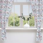 Комплект штор для кухни с подхватами «Доляна. Магнолия», 150?180 см - 2 шт., 50% хлопок, 50% п/э