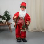 Дед Мороз «Зимнее волшебство. С подарками и колокольчиком», интерьерный, 120 см, красный