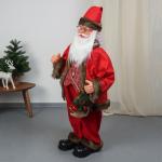 Дед Мороз «Зимнее волшебство. С подарками и колокольчиком», интерьерный, 120 см, красный
