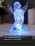 Ёлочная игрушка «Ангел», 9.5 см, от батареек LR1133?3, свечение мульти (RGB)