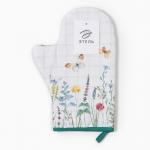 Варежка-прихватка «Этель. Полевые цветы», 20?28 см, саржа, 100% хлопок, ватин 250 г/м?