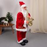Дед Мороз «Зимнее волшебство. С саксофоном», интерьерный, 120 см, красный