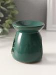 Аромалампа для эфирных масел «Ёлочка», керамика, т. зелёная, 6.8?6.8?7.5 см