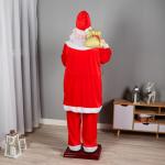 Дед Мороз «С колокольчиком и мешком» реакция на движение, танцует, 180 см, красный