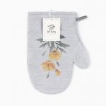 Варежка-прихватка Этель Yellow poppies 20?27 см, 100% хлопок, 250 г/м?