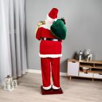 Дед Мороз «С подарком» реакция на движение, танцует, 180 см, красный