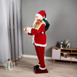 Дед Мороз «С подарком» реакция на движение, танцует, 180 см, красный