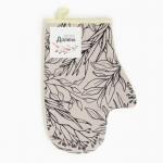 Варежка-прихватка «Доляна» Flower, 20?28 см, габардин, 35% хлопок, 65% п/э