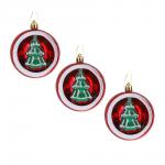 СНОУ БУМ Набор шаров 3 шт, 8 см, пластик