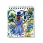 "Светоч" А166 Артбук (Скетчбук), блок белый, запечат.пластик.обл. 500мкм., жест.подложка, 100  г/м2 166*175 мм на гребне 80 л. 2 шт.