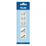 "Milan" Набор 3 мягких ластика "445" + 2 ластика "430" 2,8 x 2,8 x 1,3 см