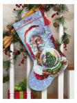 Набор для вышивания "DIMENSIONS" 70-08985   "Сапожок. Снежный шар Санты"