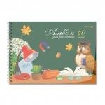 "Светоч" А207 Альбом для рисования, с пластик. обложкой 180 мкм., цветной титул лист 100 г/м2 A4 29 х 20.5 см 40 л. на гребне 5 шт.