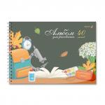 "Светоч" А207 Альбом для рисования, с пластик. обложкой 180 мкм., цветной титул лист 100 г/м2 A4 29 х 20.5 см 40 л. на гребне 5 шт.