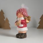 Фигурка керамика «Девочка-ангел в красном наряде, с сердечком», 7.5?5.5?17.5 см