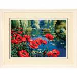 Набор для вышивания "DIMENSIONS" 20066   "Маки на берегу озера"