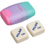 "Milan" Набор  ластик и точилка для карандашей COMPACT + 2 запасных ластика