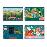 "Светоч" 48АЛГР4_2_3_9 Альбом для рисования, матовая ламинация, 100 г/м2 A4 29 х 20.5 см 48 л. 4 шт. на гребне