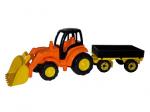 0520 Трактор с ковшом и прицепом "Чемпион"(в сеточке)