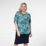 Блуза, трикотаж, бирюзовый