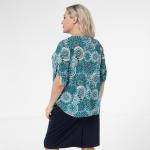 Блуза, трикотаж, бирюзовый