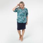 Блуза, трикотаж, бирюзовый