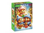 "ECO" ПАЗЛЫ-ИГРА для детей 160 элементов А4ф 220х330мм  -Веселые мишки-