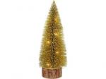 Декоративная ёлка  "Торжество" с LED подсвет. на бат. (AG 3) (не в комп.), 8*23 см, желтая НУ-6335