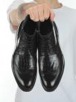 01-H9003-D25-SW3 BLACK Ботинки демисезонные мужские (натуральная кожа)