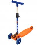 БЕЗ УПАКОВКИ Самокат 3-колесный Ridex Loop, 120/70 мм, оранжевый/синий