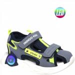 22-330B сер/желт Сандалии для мальчиков (26-31)/12