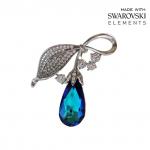 Брошь с кристаллами Swarovski