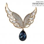 Брошь с кристаллами Swarovski