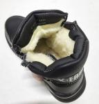 17811-1 черн Ботинки зима для мальчиков (32-37)/12